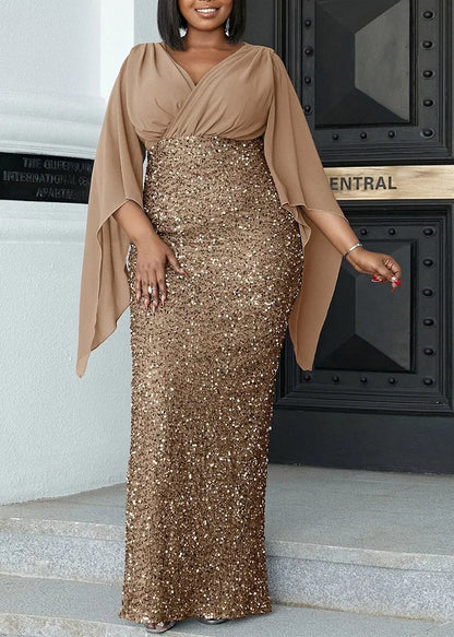 Elegantes langes Abendkleid in Übergröße | Festliches Maxikleid für Damen