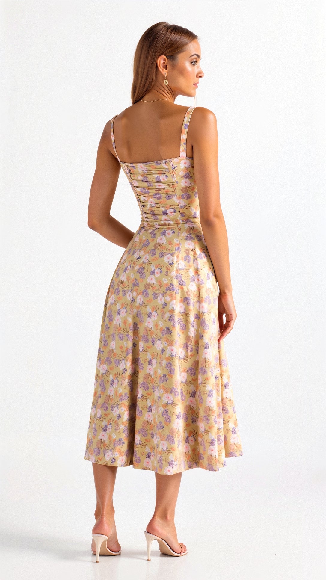 Elena – Sommerliches Midi-Kleid mit Trägern & Schlitz – Luftig, elegant & perfekt für warme Tage
