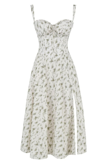 Elena – Sommerliches Midi-Kleid mit Trägern & Schlitz – Luftig, elegant & perfekt für warme Tage