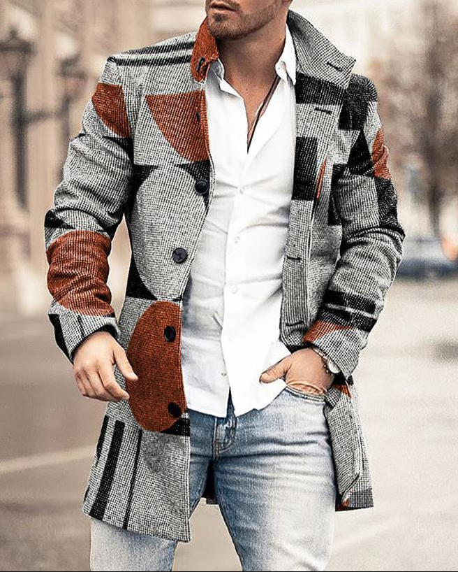 Gemütliche Herren-Winterjacke mit Kapuze für kalte Tage