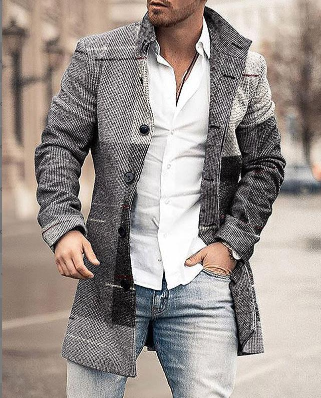 Gemütliche Herren-Winterjacke mit Kapuze für kalte Tage