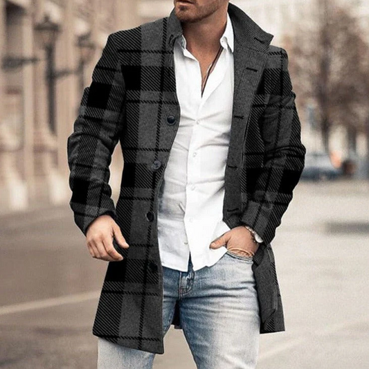Gemütliche Herren-Winterjacke mit Kapuze für kalte Tage