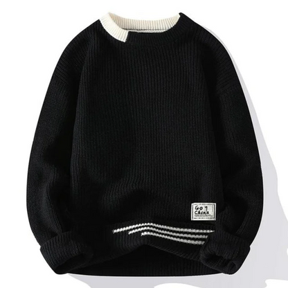 Gemütlicher Herrenstrickpullover aus nachhaltigem Material