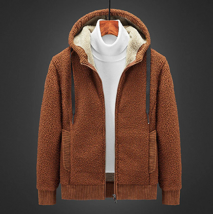 Kuscheliger Herren-Hoodie mit Reißverschluss für kalte Tage