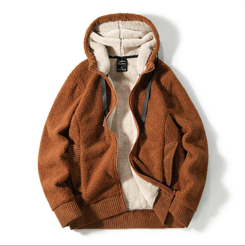 Kuscheliger Herren-Hoodie mit Reißverschluss für kalte Tage
