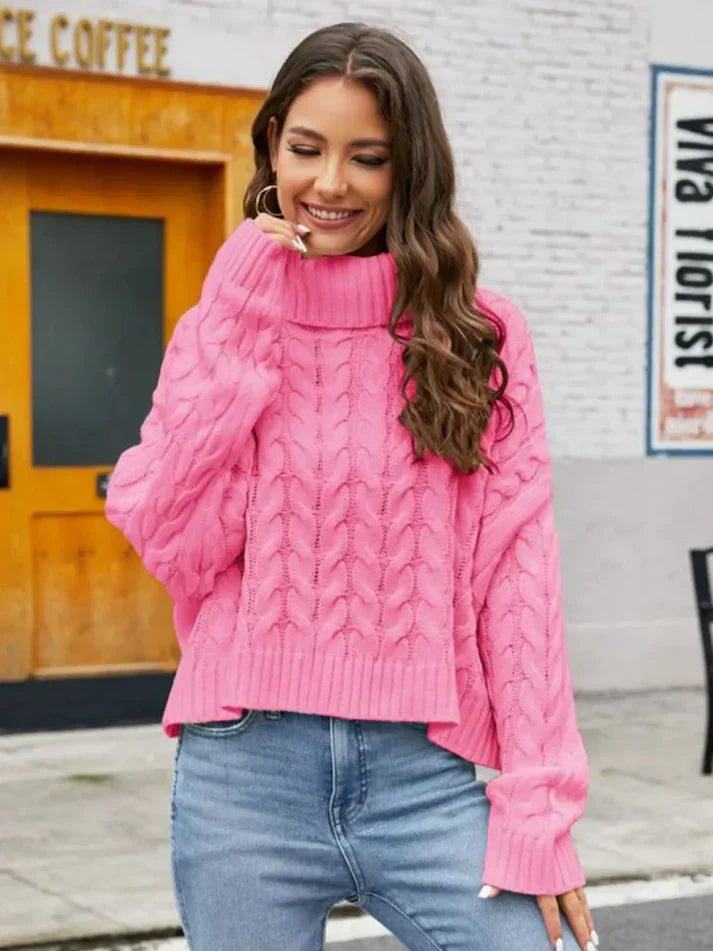 Kuscheliger Winter-Rollkragenpullover für Damen – Stilvolle Strickmode 2024