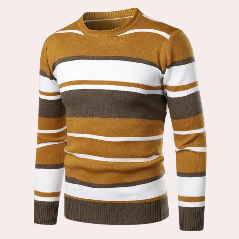 Lässiger Herrenpullover mit zeitlosem Streifenmuster für entspannte Freizeitlooks
