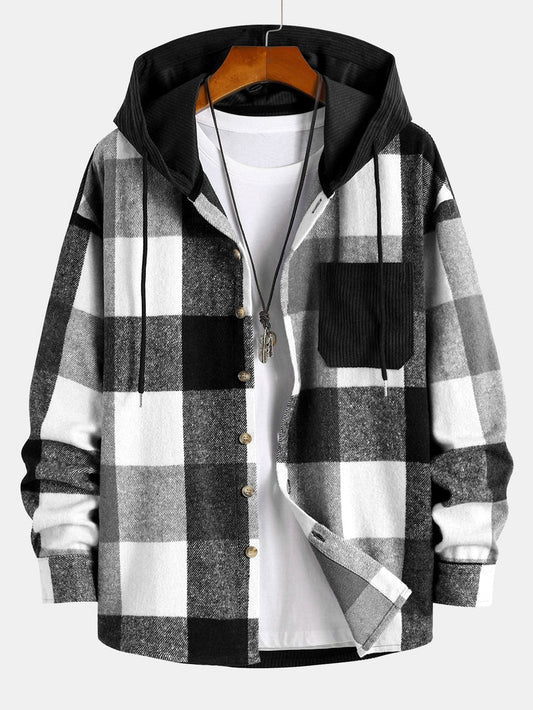 Lässiges Herren-Kapuzensweatshirt aus weichem Flanell in lockerer Passform