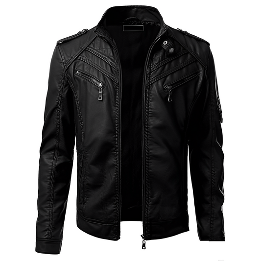 Luxuriöse Lederjacke für zeitlosen Stil und Komfort