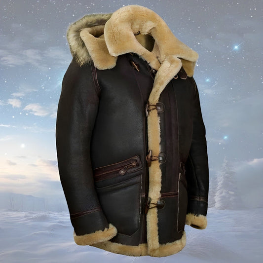 Luxuriöser B-7 Schaffellmantel für stilvolle Wintertage
