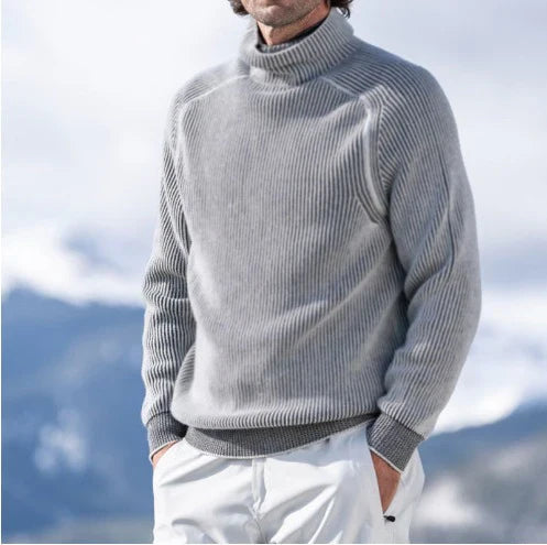 Luxuriöser Kaschmir-Rollkragenpullover für stilbewusste Herren