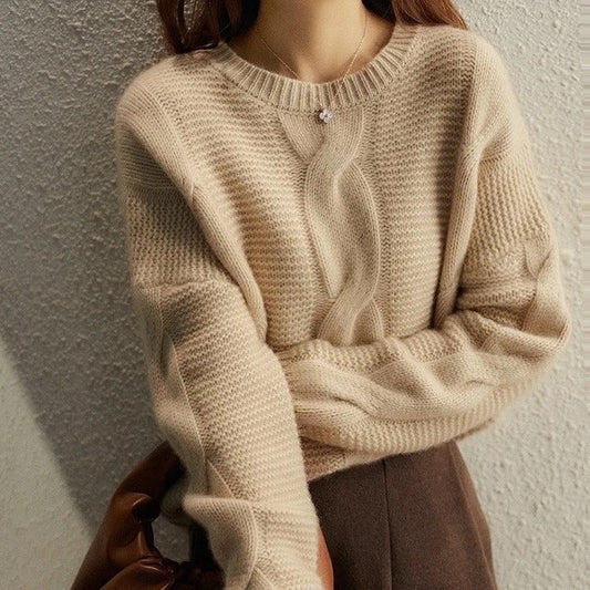 Damen Strickpullover aus Baumwolle – Weich & Bequem