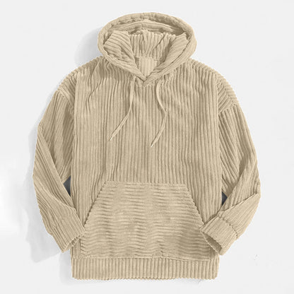 Moderne Cord-Kapuzenjacke für Herren im trendigen Stil