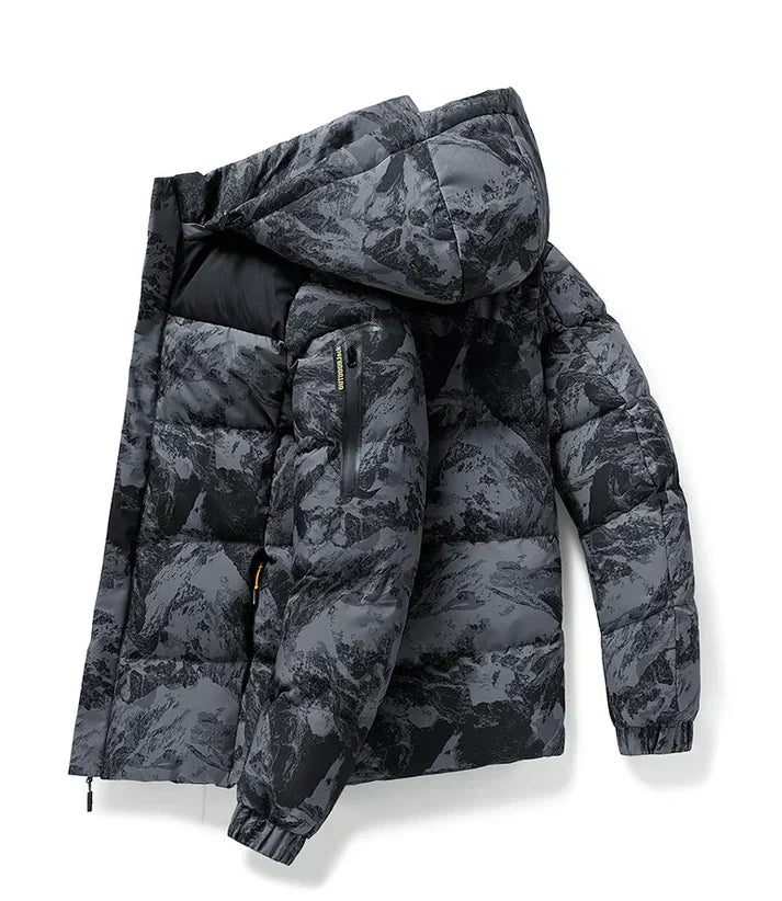 Stylische Camouflage-Winterjacke für Herren – Warm und Trendig für kalte Tage