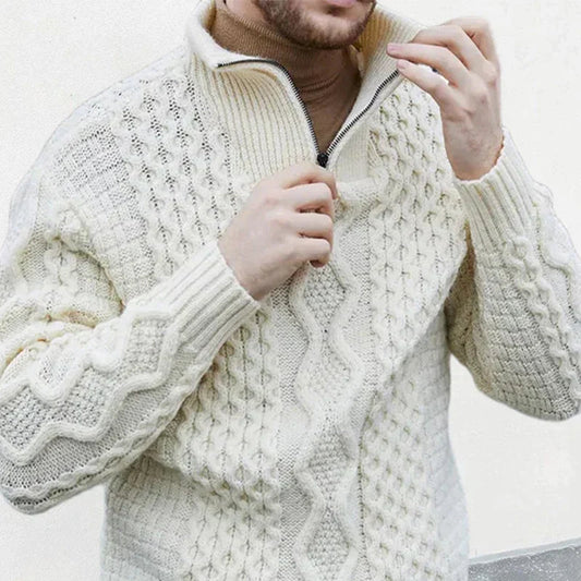 Stylischer Herrenpullover mit Halbreißverschluss – Premium Qualität für Komfort und Eleganz