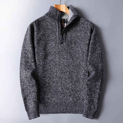 Stylischer Strickpullover für Herren mit praktischem Reißverschluss
