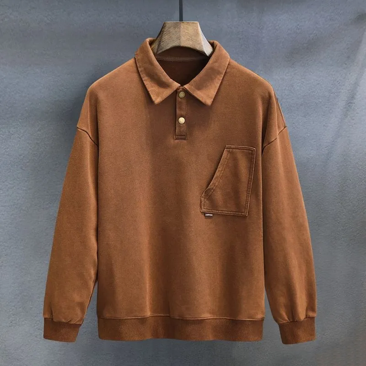 Stylisches Herren-Langarm-Polo – Bequem und Zeitlos