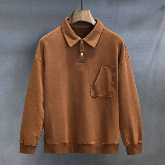 Stylisches Herren-Langarm-Polo – Bequem und Zeitlos