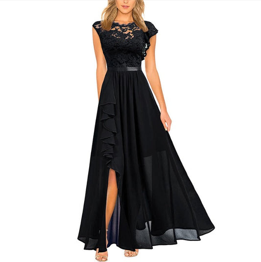 Thalia | Elegantes Damen Maxikleid mit Spitzeneinsätzen | Zeitlos, romantisch & fließend