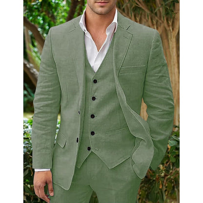 Tobias | Dreiteiliger Herrenanzug mit Blazer, Weste und Hose in klarer Passform