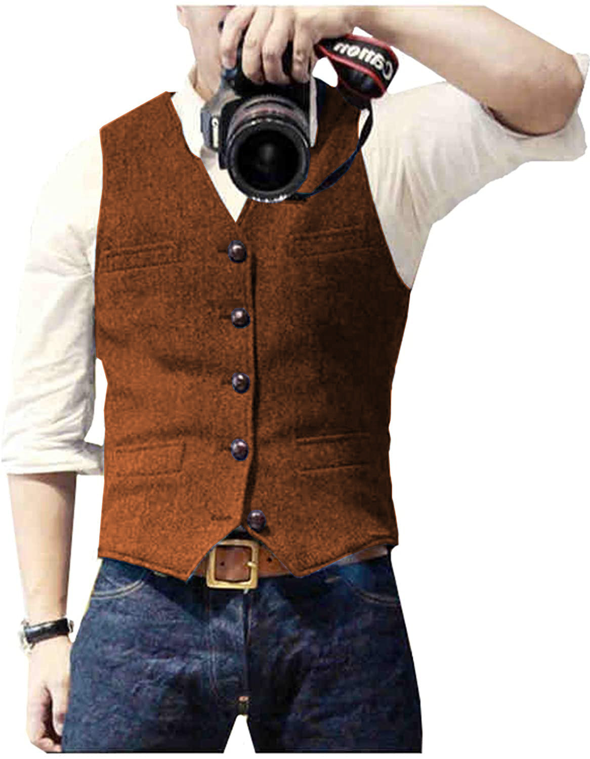 Tom | Vielseitige Herren-Weste mit klassischem Schnitt und Knopfleiste
