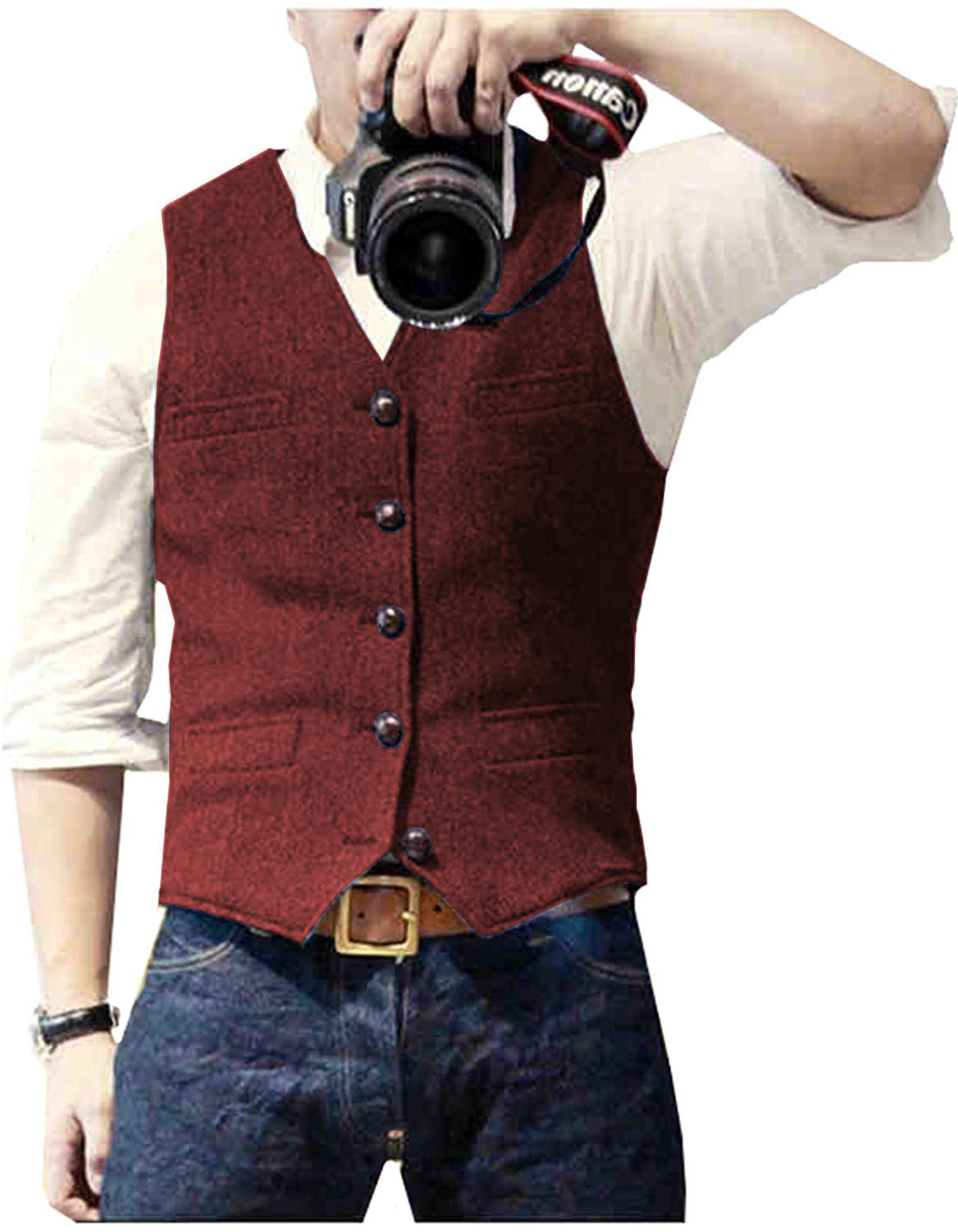 Tom | Vielseitige Herren-Weste mit klassischem Schnitt und Knopfleiste