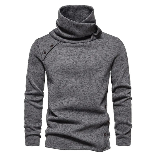 Warmer Pullover mit hohem Kragen für Herren