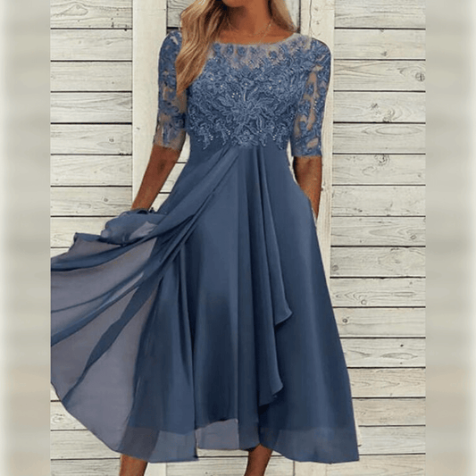 Wiebke | Elegantes und bequemes Damen-Midikleid mit fließender Passform