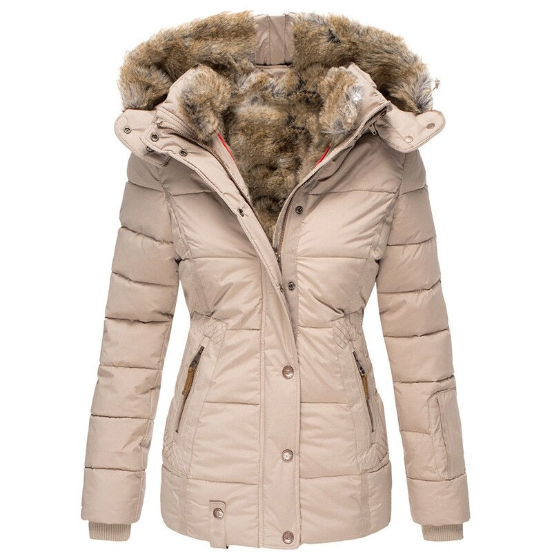 Wintermantel Damen – Warm, wasserdicht & gefüttert mit Fell